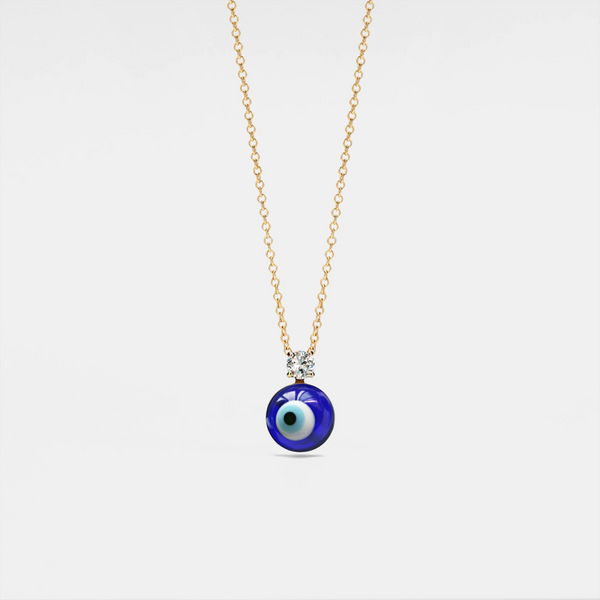 Glass Turkish Evil Eye Nazar Ball Necklace