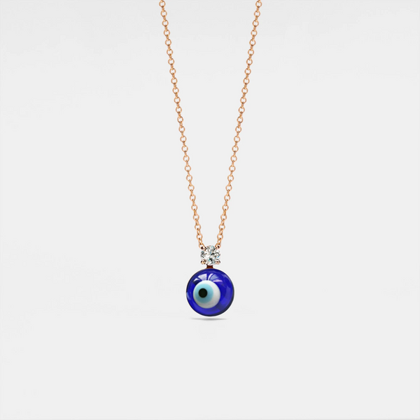 Glass Turkish Evil Eye Nazar Ball Necklace