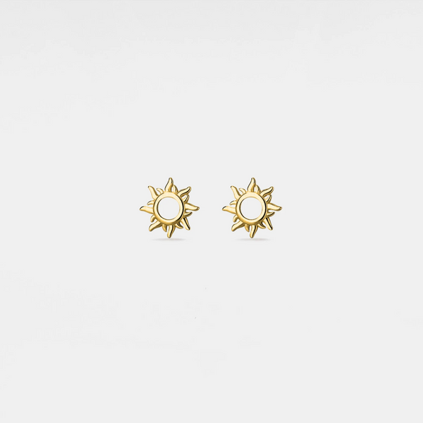 Dainty Tiny Sun Stud Earrings