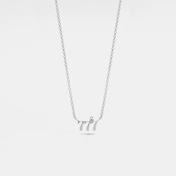 Dainty Angel Number Charm Necklace