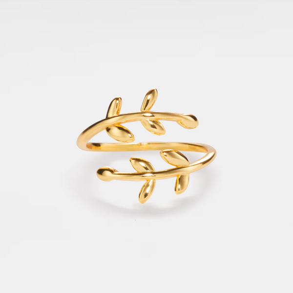 Olive Tree Leaf Bypass Ring