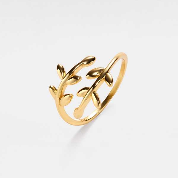 Olive Tree Leaf Bypass Ring