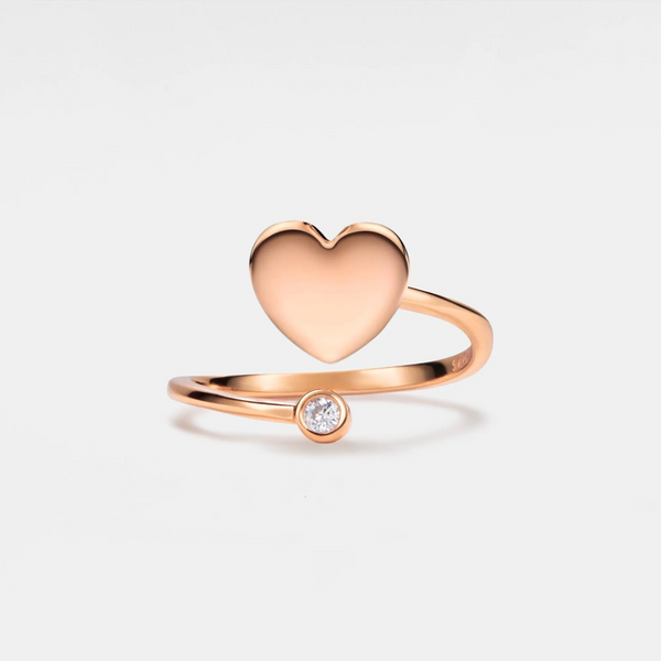 Dainty Heart Anxiety Fidget Spinner Ring