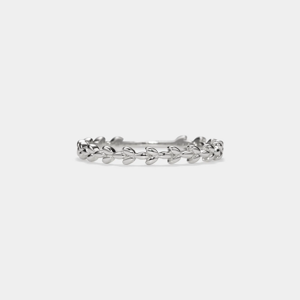 Olive Tree Leaf Branch Stacking Ring