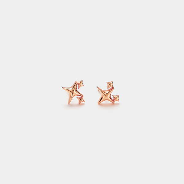 Tiny Minimalist Star Stud Earrings