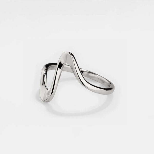 Ocean Wave Beach Band Ring