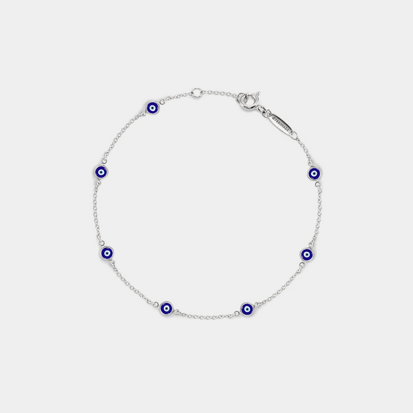 Blue Turkish Evil Eye Charm Bracelet