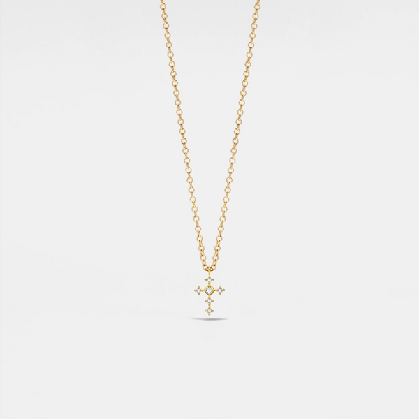 Dainty Cross Charm Pendant Necklace