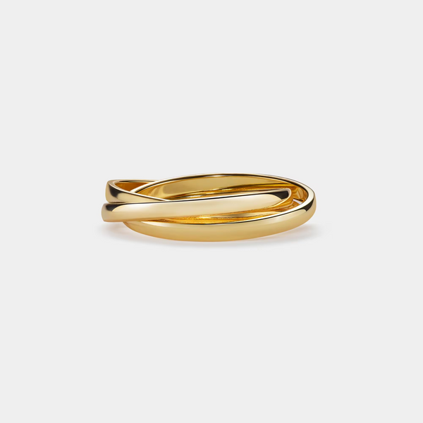 Three Tone Trinity Interlocking Rolling Ring