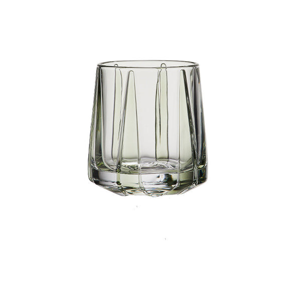 Color Striped Hexagonal Drinking Glass