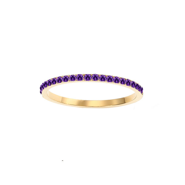 Custom Birthstone Thin Stacking Ring