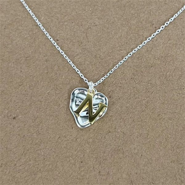 Initial Letter Heart Necklace