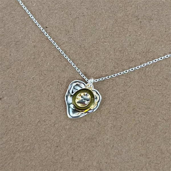 Initial Letter Heart Necklace