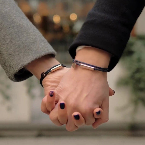 Custom Leather Couple Matching Bracelet