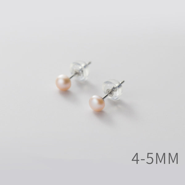 Sterling Silver Pearl Stud Earrings