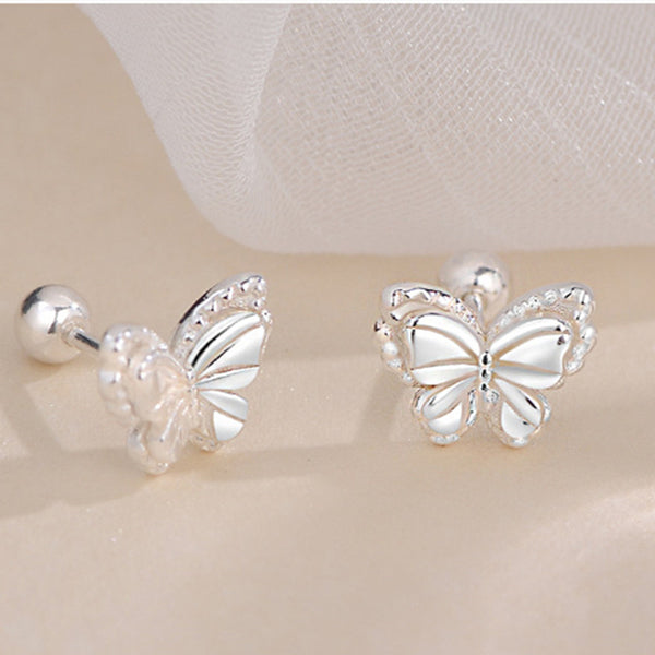 Three-Dimensional Butterfly Stud Earrings