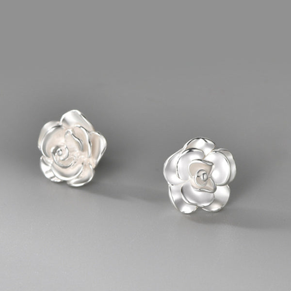 Peony Flower Stud Earrings