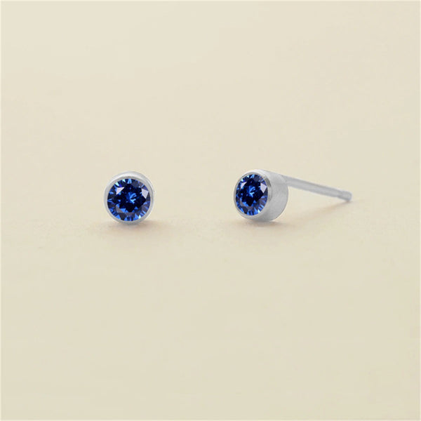 Birthstone Bubble Stud Earrings