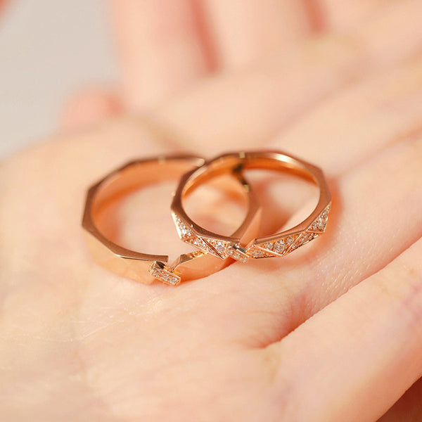 Rhombus Couple Matching Ring