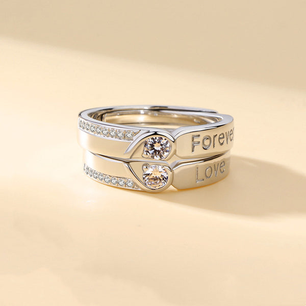 Forever Love Heart Couple Ring