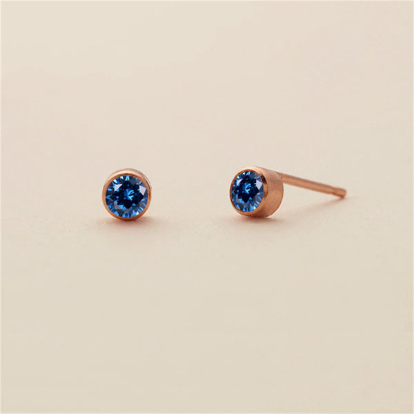 Birthstone Bubble Stud Earrings