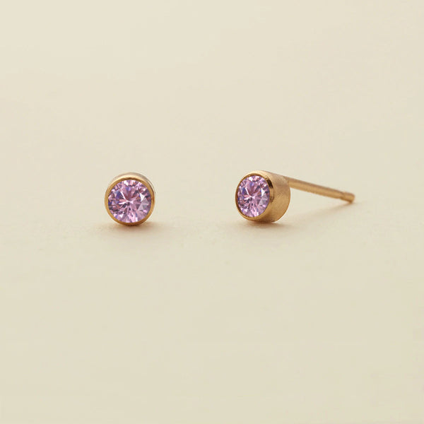 Birthstone Bubble Stud Earrings