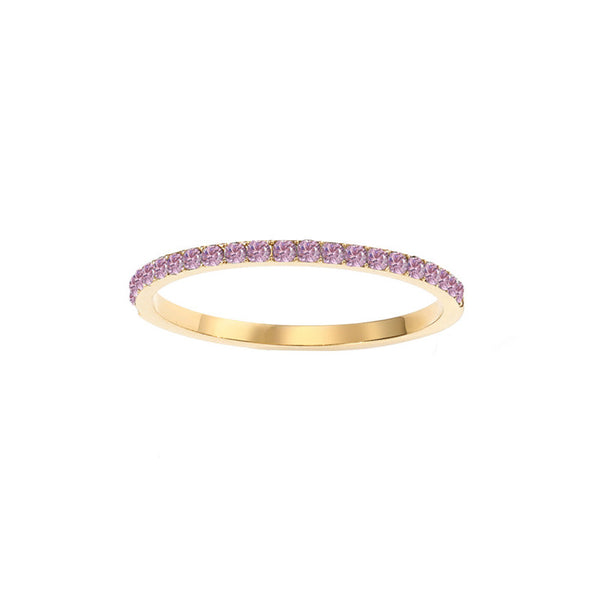 Custom Birthstone Thin Stacking Ring