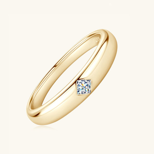 Solitaire Moissanite Couple Matching Ring