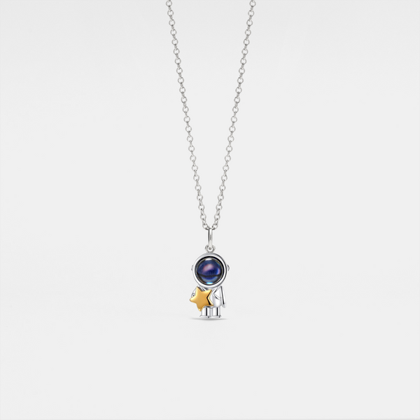 Astronaut Moon Star Projection Necklace