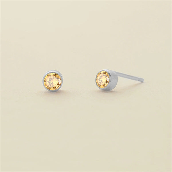 Birthstone Bubble Stud Earrings