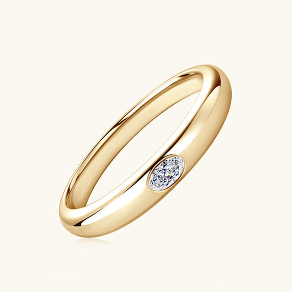 Solitaire Moissanite Couple Matching Ring