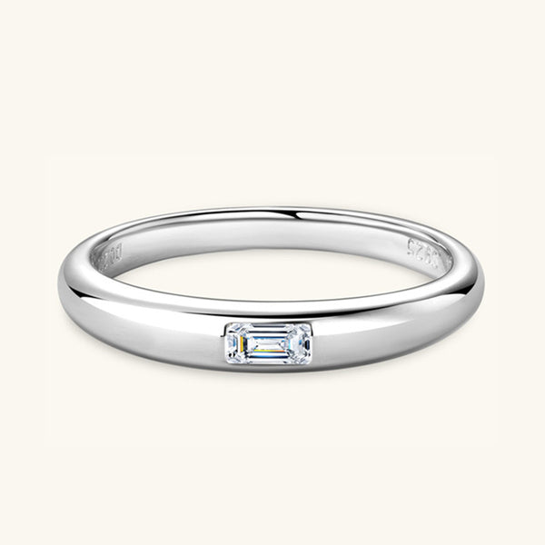 Solitaire Moissanite Couple Matching Ring