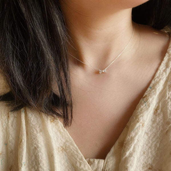 Dainty Bow Tie charm Necklace