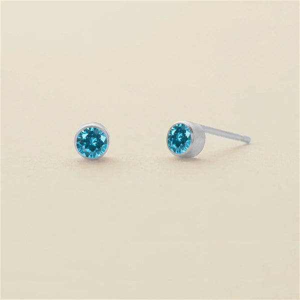 Birthstone Bubble Stud Earrings