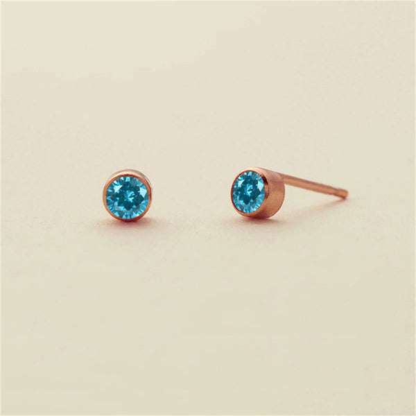 Birthstone Bubble Stud Earrings