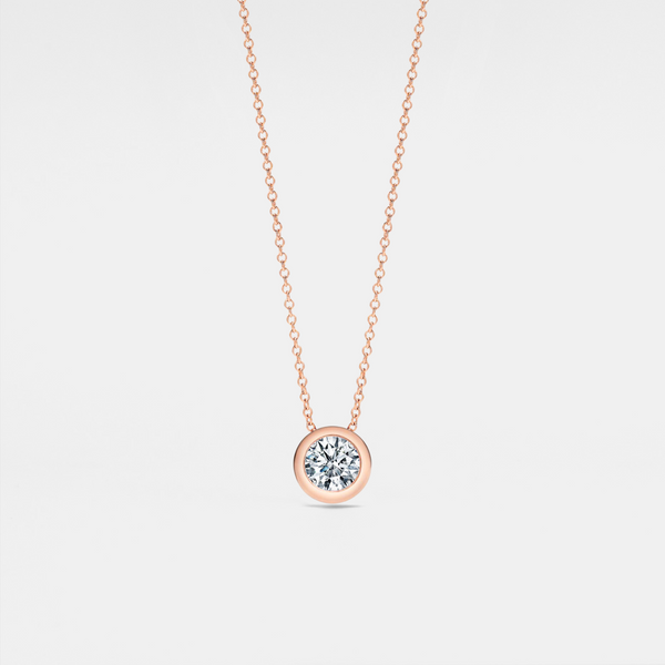 Round Moissanite Wedding Pendant Necklace