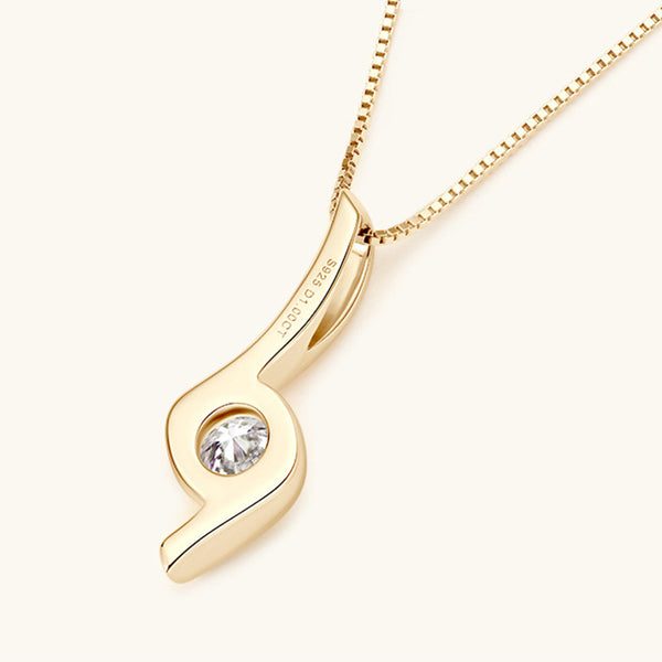 Twist Moissanite Pendant Necklace