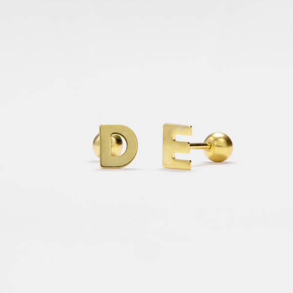 Custom Initial Letter Stud Earrings