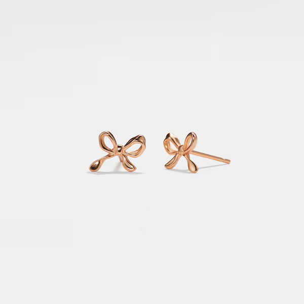 Dainty Tiny Cute Bow Tie Stud Earrings