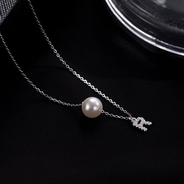 Custom Initial Letter Shell Pearl Necklace