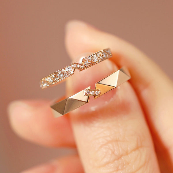 Rhombus Couple Matching Ring