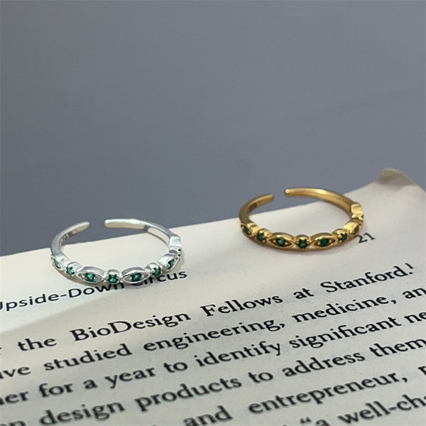 Minimalist Evil Eye Stacking Thin Ring