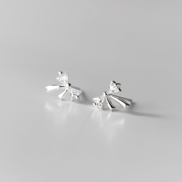 Tiny Bow Tie Stud Earrings