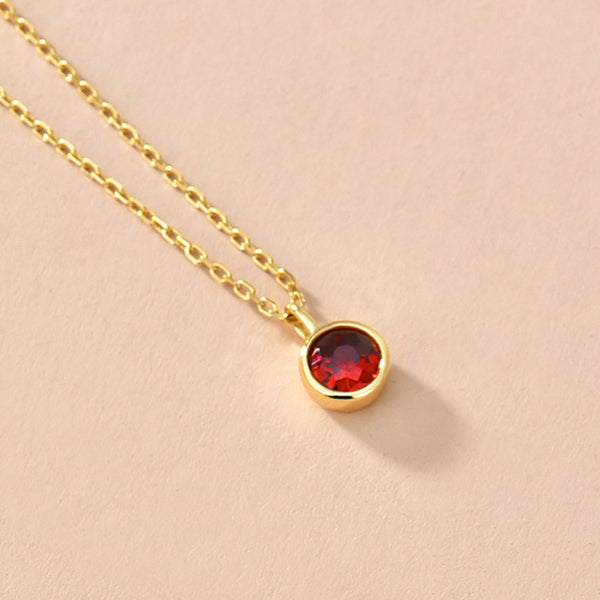 Single Birthstone Pendant Necklace