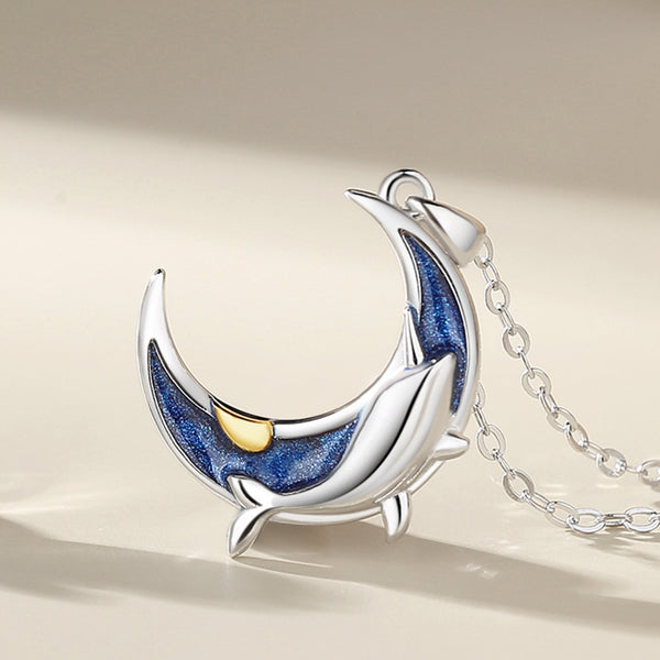 Whale Butterfly Matching Couple Necklace