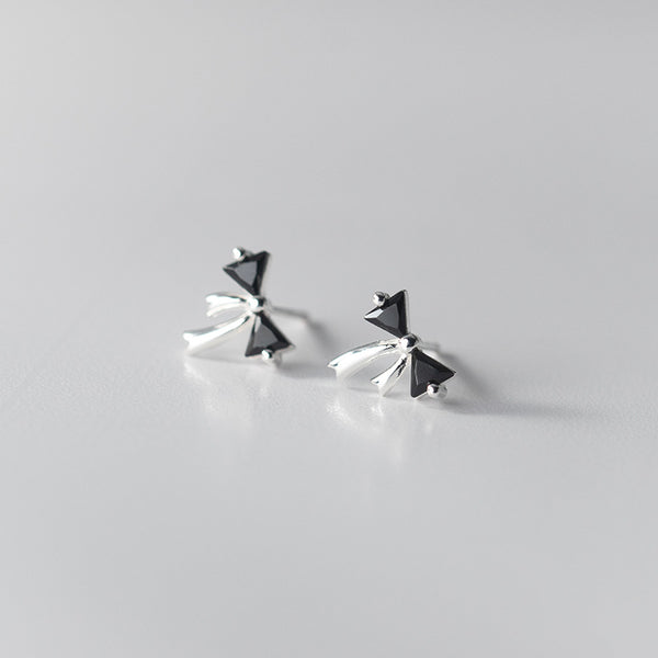 Tiny Bow Tie Stud Earrings