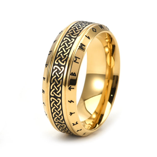 Celtic Knot Runic Alphabets Ring