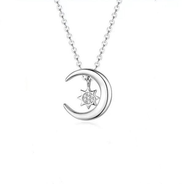 Sun Moon Matching Couple Necklace