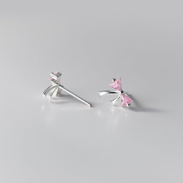 Tiny Bow Tie Stud Earrings