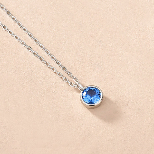 Single Birthstone Pendant Necklace